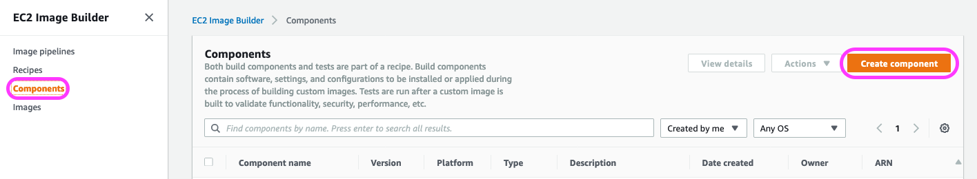 Section3 Image Builder Create Component 