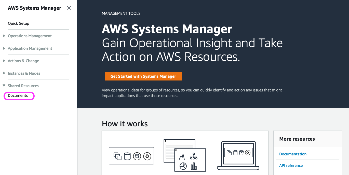 Accessing Automation Documents in Systems Manager